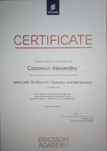 certificat ericsson mini link 300